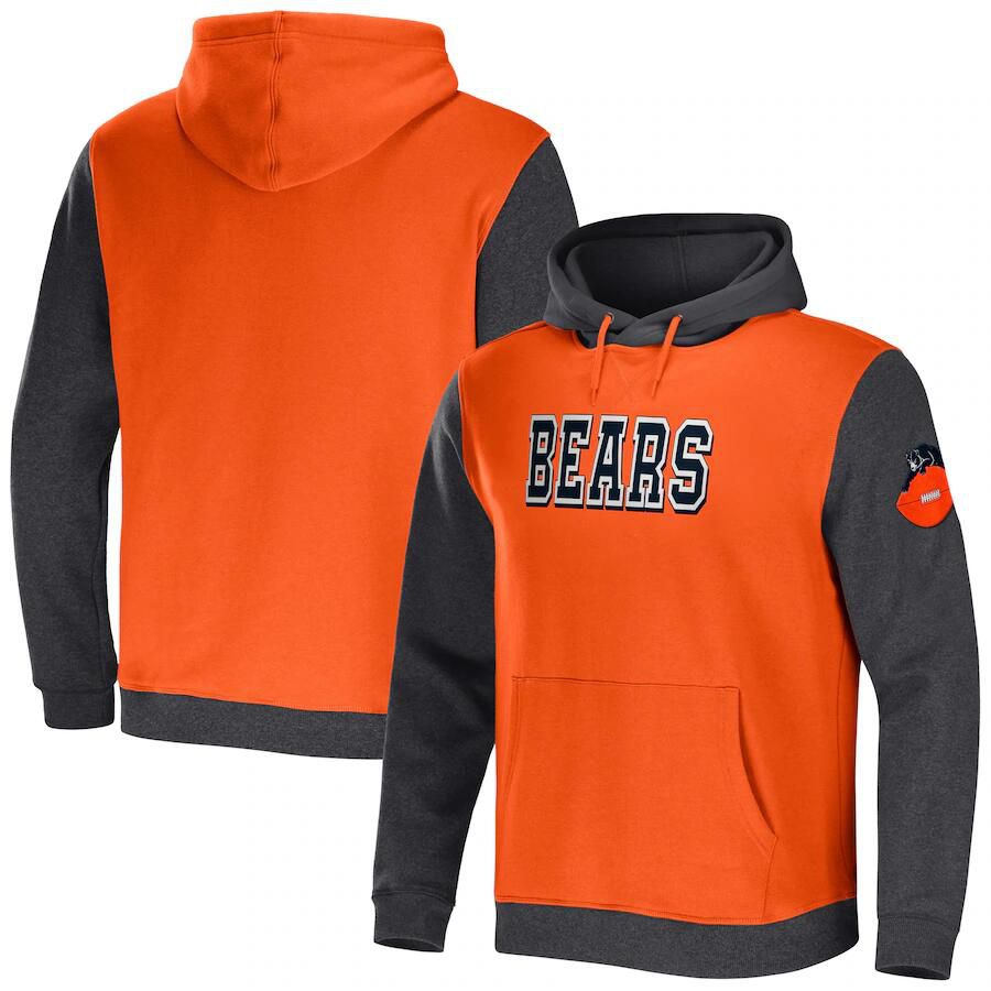Men 2023 NFL Chicago Bears orange Sweatshirt style 1